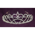 Tiara de cristal de la corona del Rhinestone de las muchachas elegantes